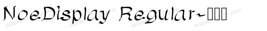 NoeDisplay Regular字体转换